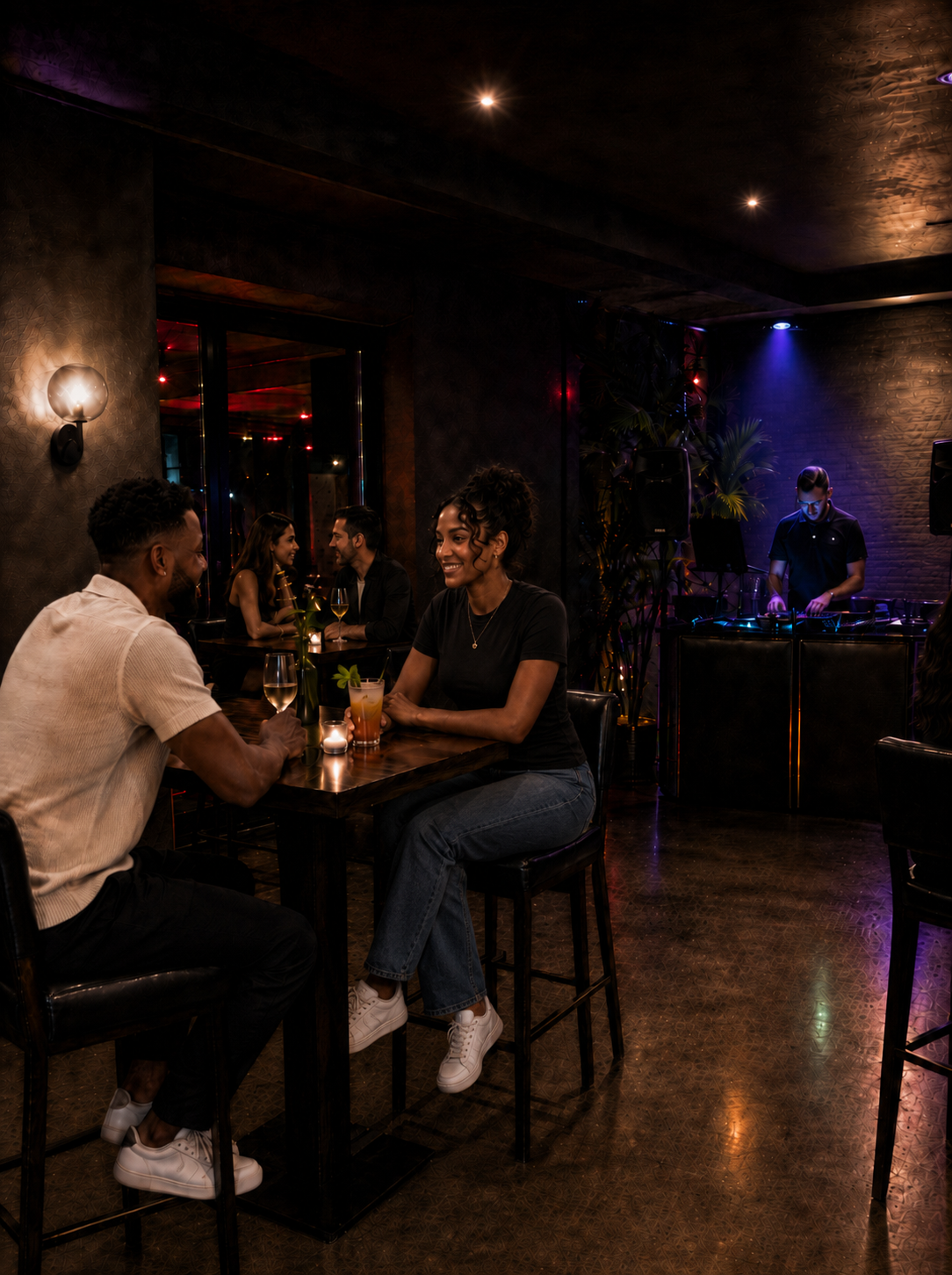 DJ altrix playing in an indie dance club